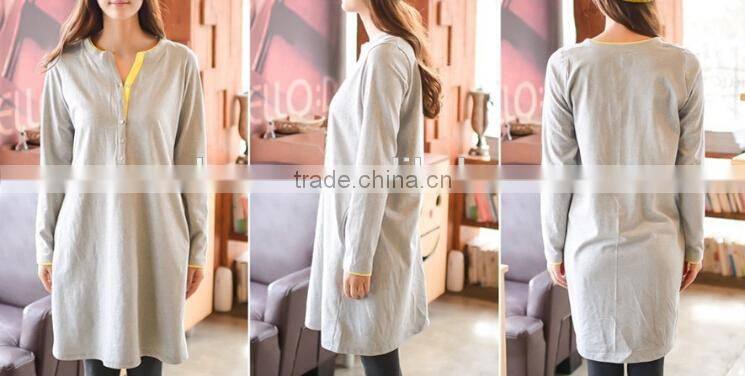 2016 new design autumn nursing dress, fashion maternity dress, korean maternity clothes