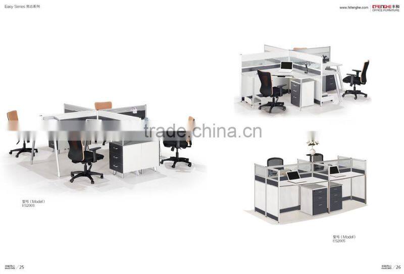 office furniture modern 4 seater workstation cluster