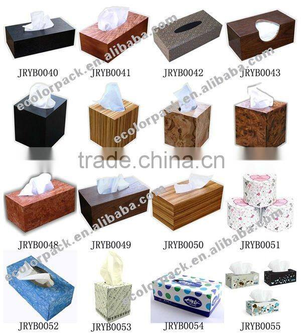 delicate black leather tissue box wholesale antique household box for tissue