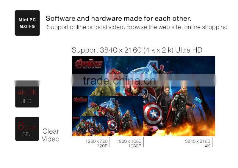 2016 the newest ODM MX3-G Amlogic S812 Quad Core TV BOX