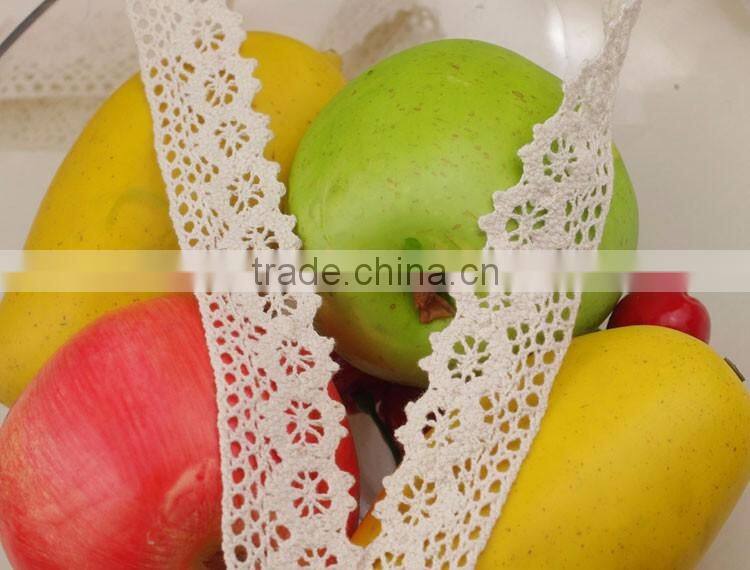 2016 purple african guipure Cotton ribbon trim crochet accessories lace c250105