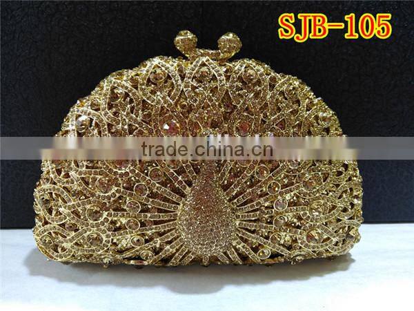 With fast shipping wonderful design high grade crystal handbag with rhinestone for evening party