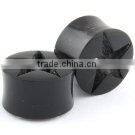 New Design Acrylic Skull Saddle Plug Ear Gauges Body Jewelry