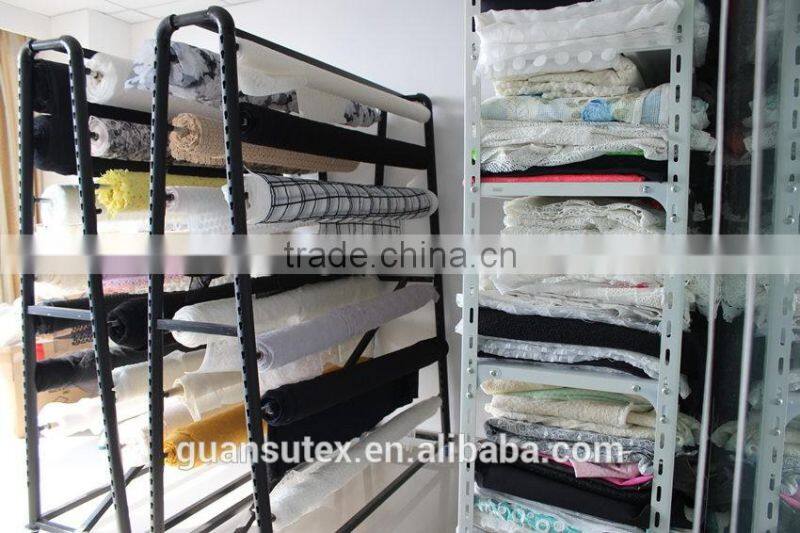 fancy george french burn out lace fabric/ polyester & cotton lace fabric for lady's suits