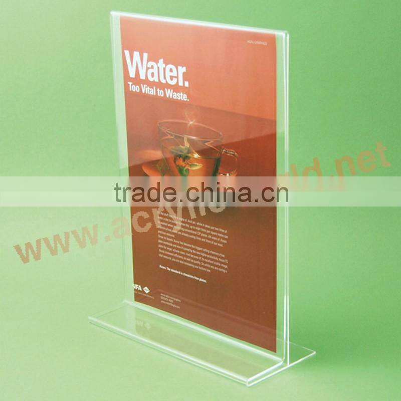 clear acrylic plastic menu holder/5x7 acrylic menu holder