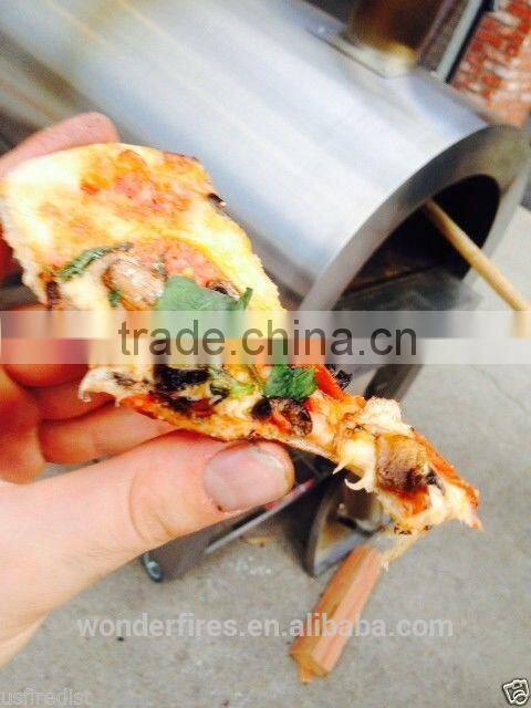 Wood Fired Stainless Steel Pizza Oven-Wood Fired Oven & Cart - Freestanding