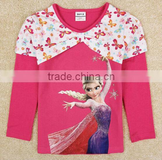 Costume Children snow queen elsa Frozen elsa costume t-shirt