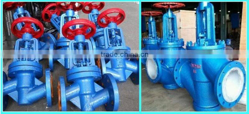 Stainless steel fluorine lined globe valve with competitive price