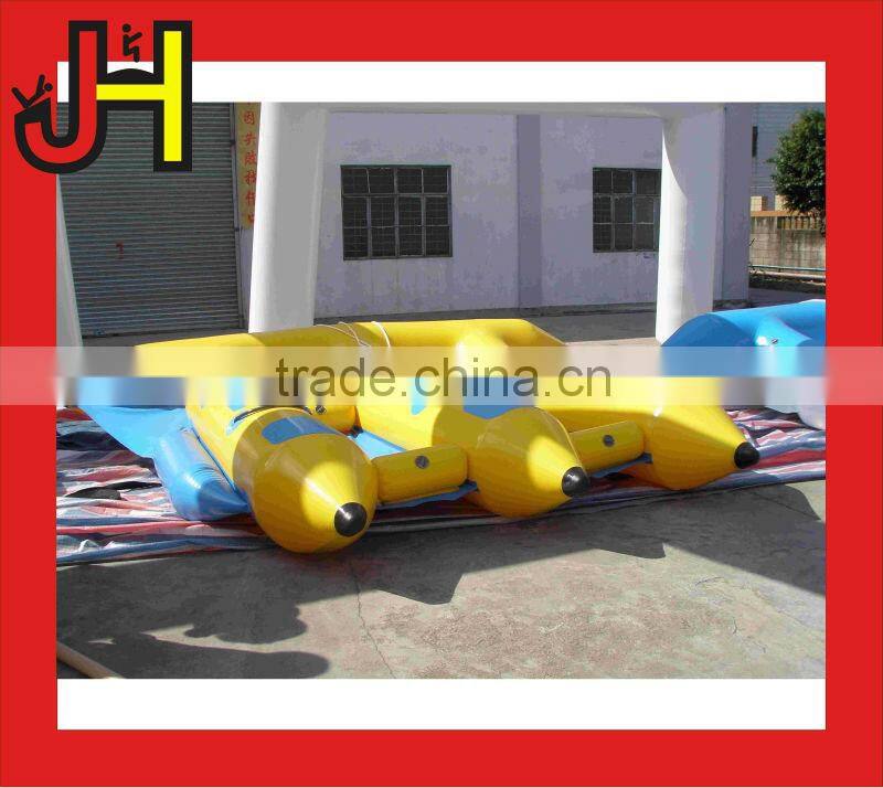 2016 Alibaba Suppliers Excellent Material Double Tubes Inflatable Water Banana Boat For Sale
