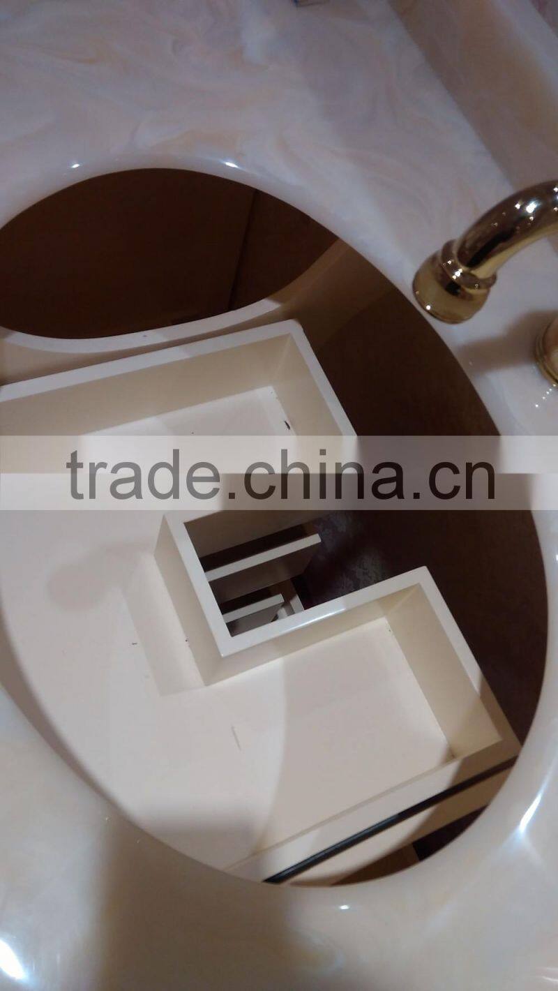 kangchen solid wood,oak wood bathroom cabinet withTouch screen lamp mirror cabinet