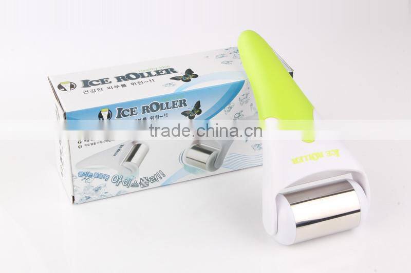Lastest stainless steel skin care derma ice roller facial body massage ice roller for skin calm before and after laser treatment