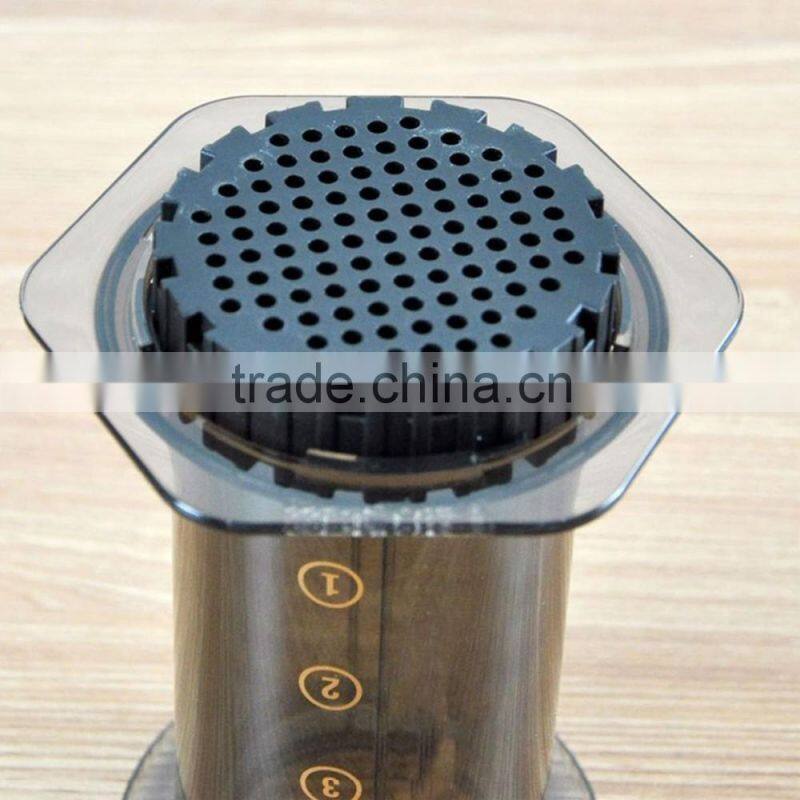 Portable Stainless steel + glass French press coffee machine shell car/wild outdoor coffee coffee maker+filter