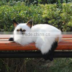 customized real looking synthetic fur breathing sleeping cat toy