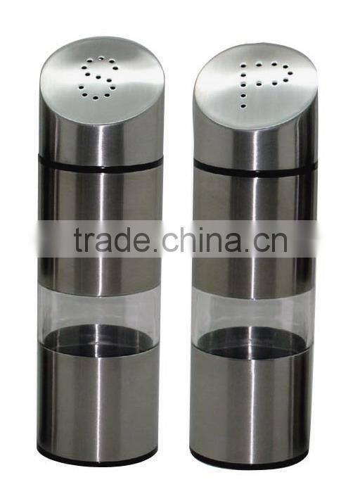 egg-shape Stainless steel salt and black pepper shaker