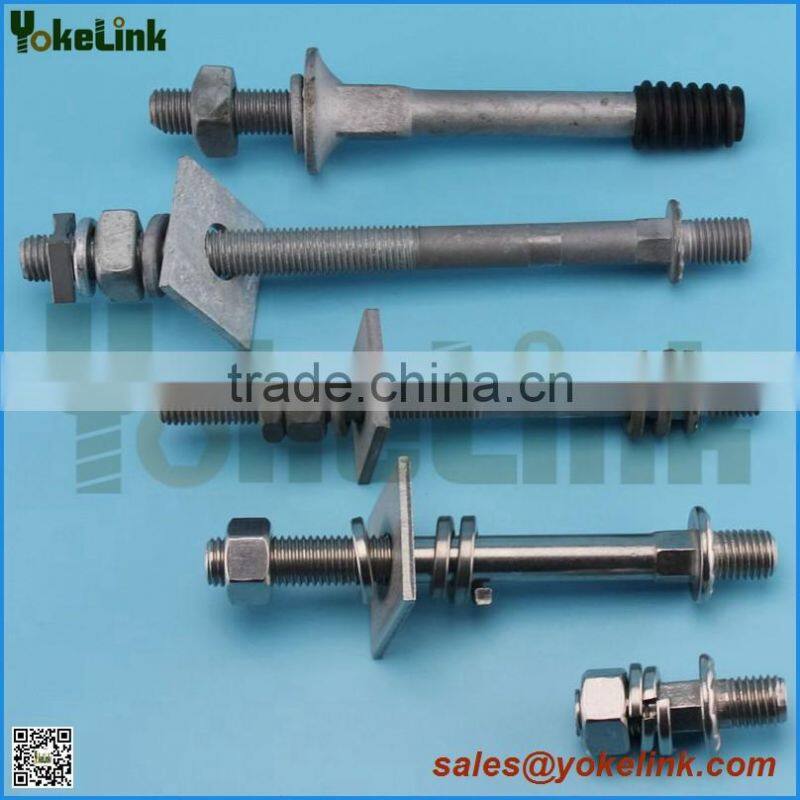 High tensile Supporting line conductors cross arm pin for werch engagement