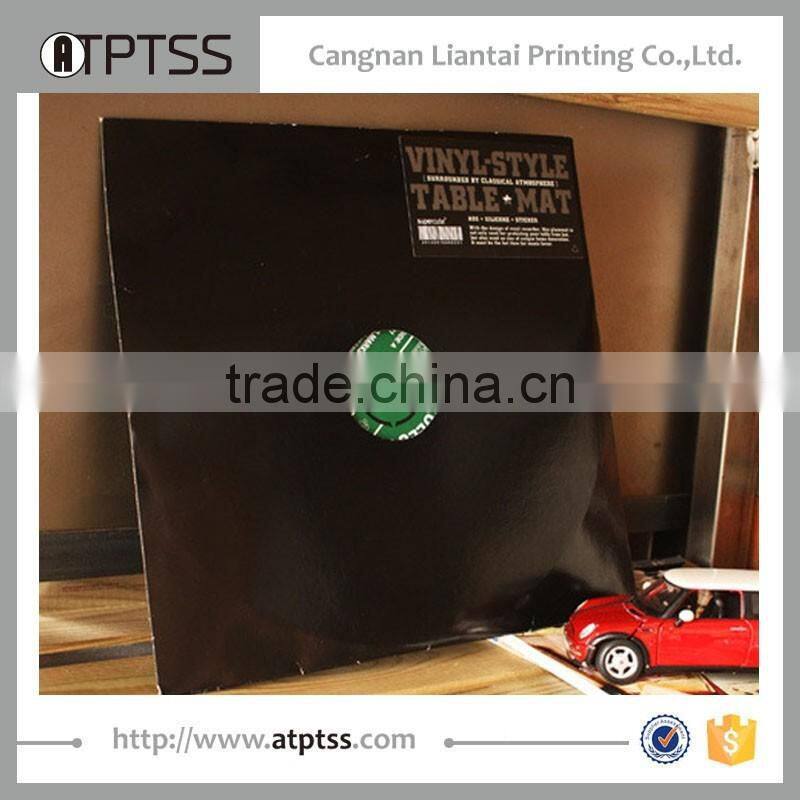 New style design Black plastic record meal pad