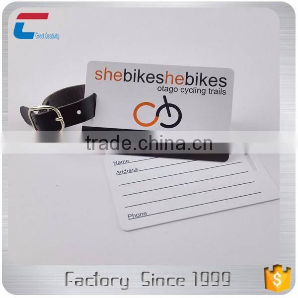 Custom Made Wholesale Plastic PET Airplane Travel Luggage Tags with Different Strapes