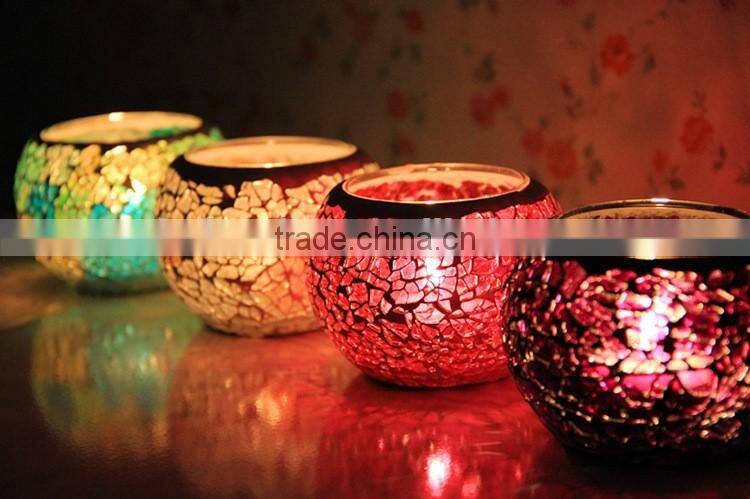 Glass Mosaic candle holder passed CE,CQC and ROHS