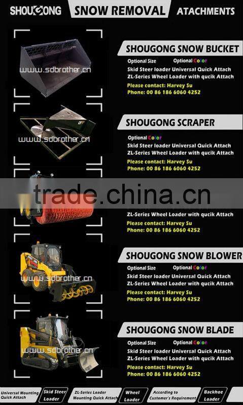 Snow Bucket attachment for Skid Steer Loader