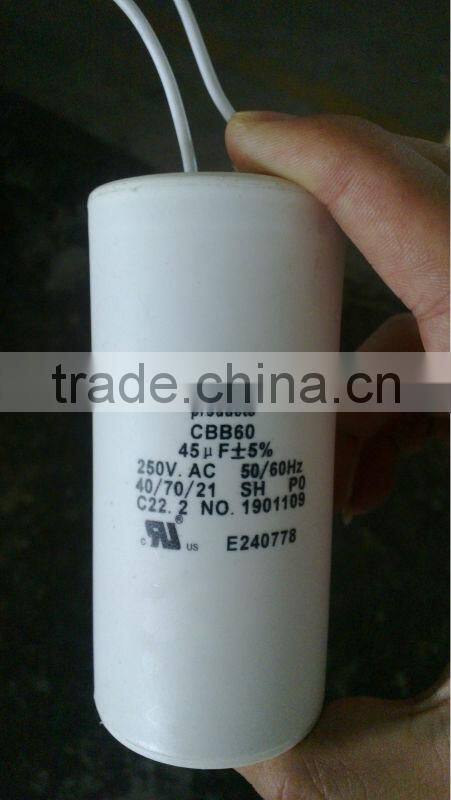 AC Metalized Polypropylene Film Capacitor CBB60 / Polypropylene Film Capacitor
