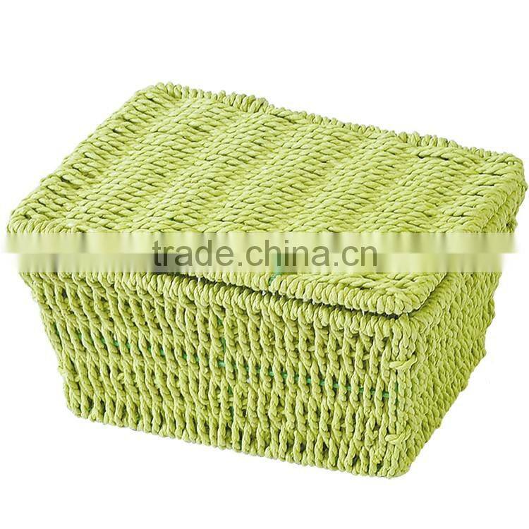 S&D Eco-friendly Material plastic home storage / gift / fruit wicker basket