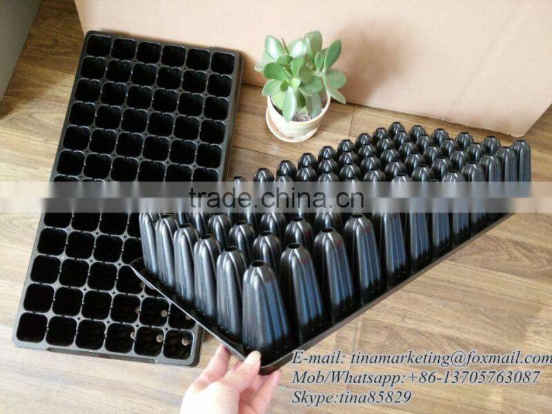 72 Cell 88mm Deep Root PS Type Plastic Nursery Seedling Germination Tray for Sugarcane Seed Propagation