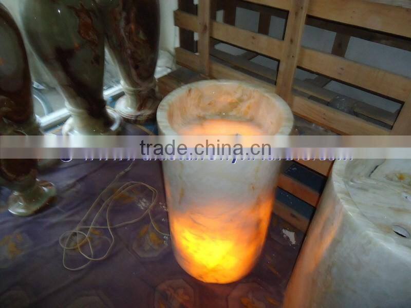 BEST QUALITY BACKLIT ONYX PEDESTALS SINKS