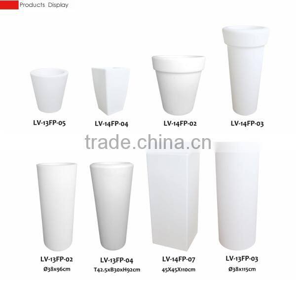 LED light led flower pot planter plastic LED Colorful floor decorative flower vases