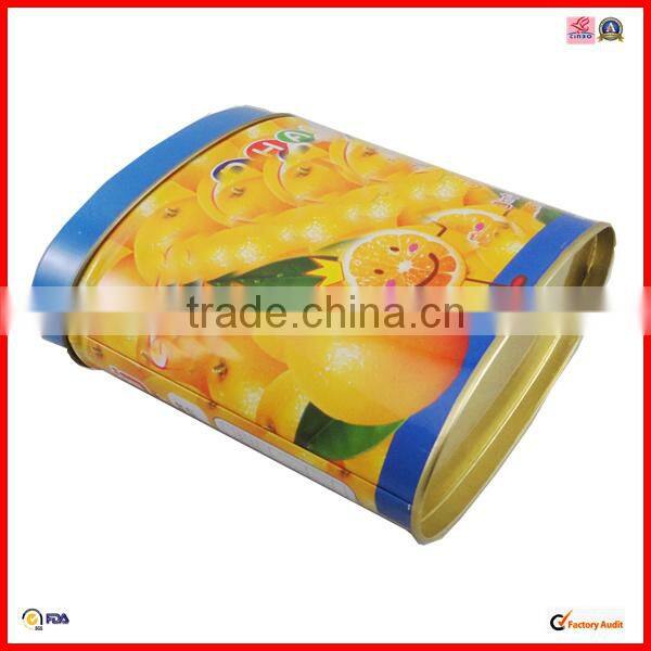 with 2 lids lollipop oval gift metal box