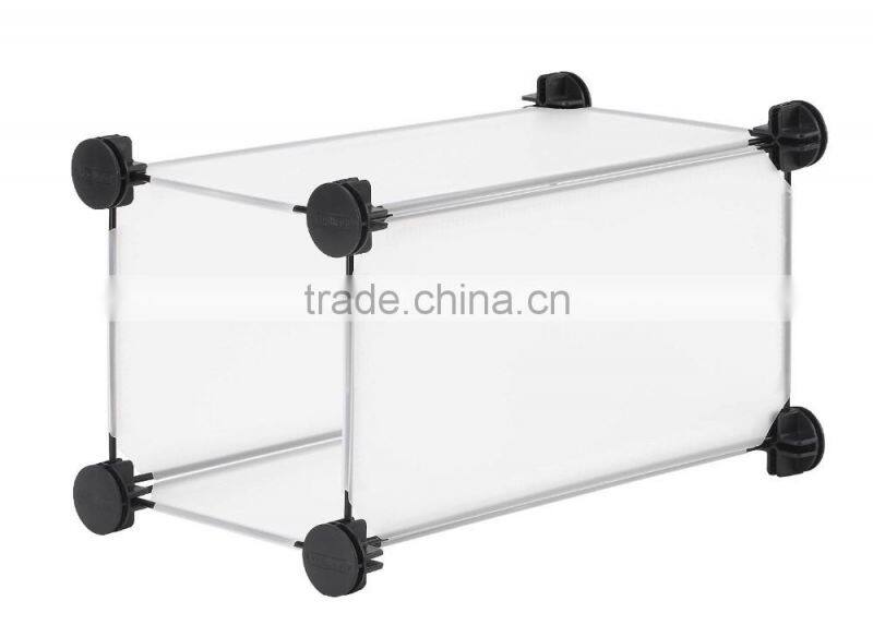 PP Shelf storage with doors shoe rack organizer shelving system plastic white