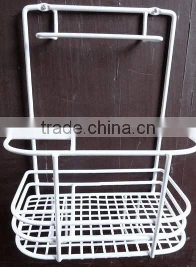 PE Coating White Hair Care Rack For Hair Drier and Hair Products