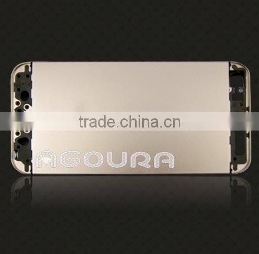 big sale alibaba luxury design24K 100% genuine gold housing for iphone 5,champagne color full housing