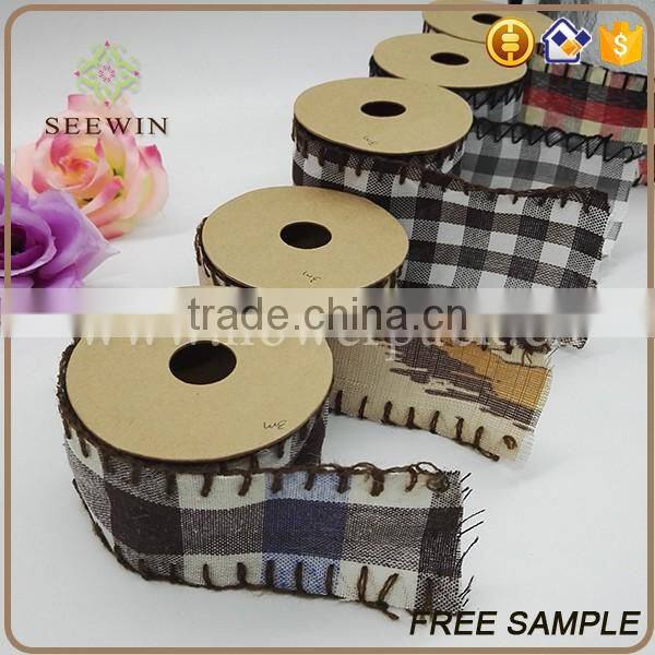 hign quality linen custom printed ribbon