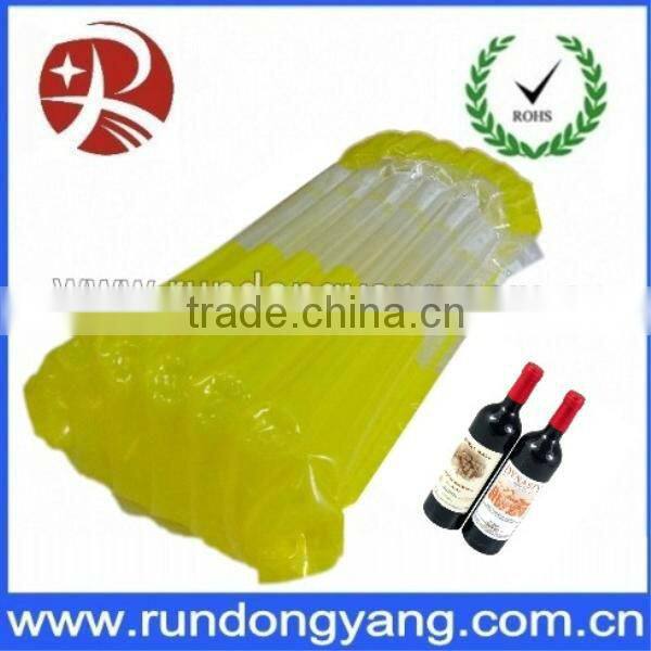 china new design hot sale air bubble red wine packaging bag