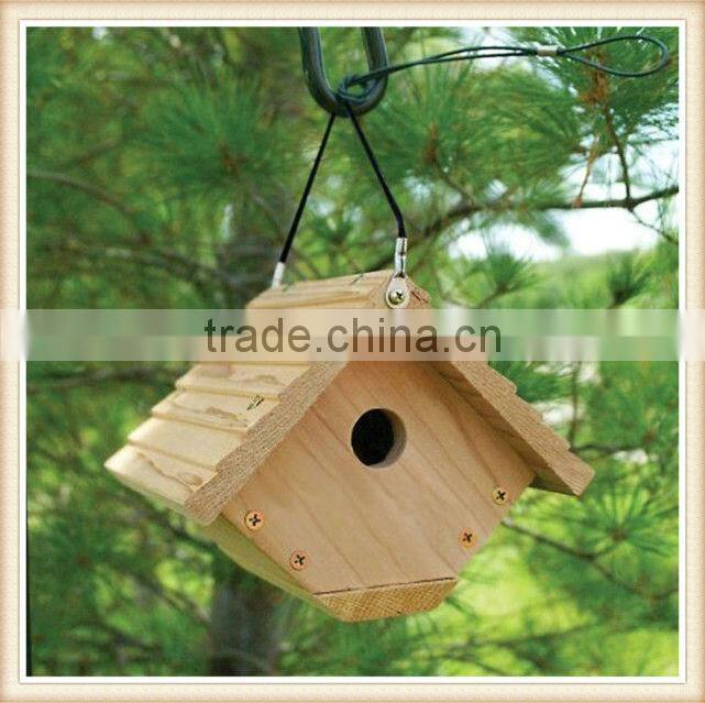 wooden printed bird house