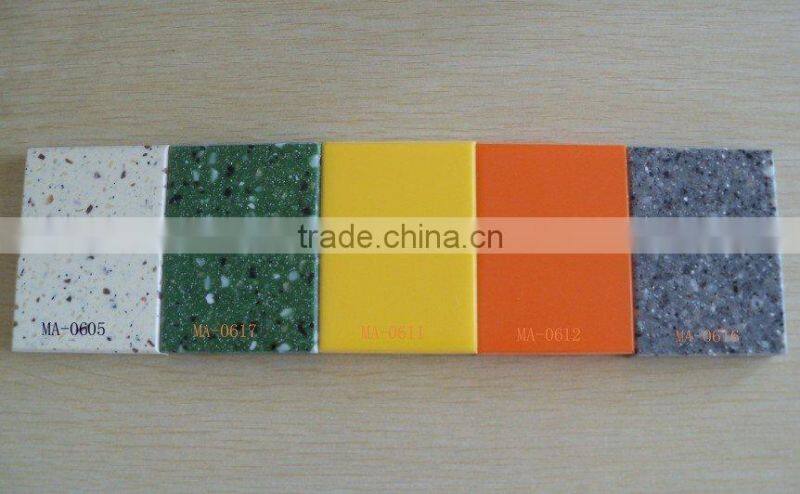 countertop solid surface material with designed edge