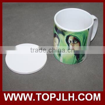 Promotional gift sublimation white blank round ceramic coasters