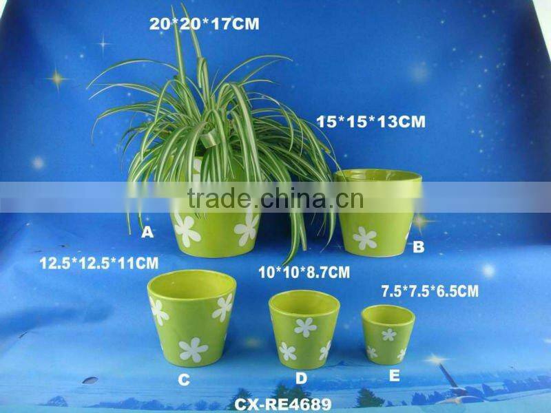 Cheap Ceramic flower pots and planter with novel design-unique flower planters
