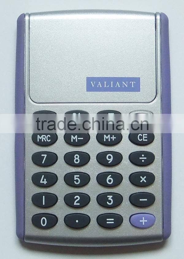 High quality 8 digit flip cover plastic desktop electronic logo printed calculator