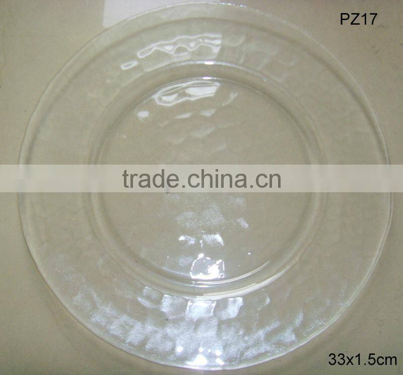 wholesale cheap clear glass tableware/dinner plate