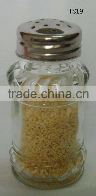 ZIBO hot sale mini clear cylinder spice shaker jar with metal lid