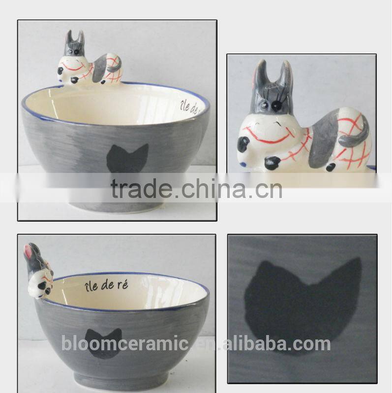 simple bloom oversized ceramic donkey bowl