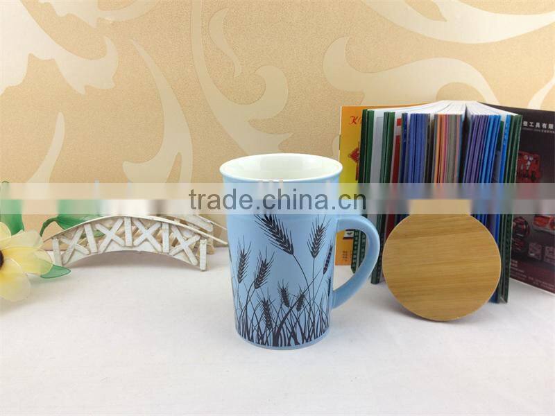 ceramic mug with color glazing decal printed