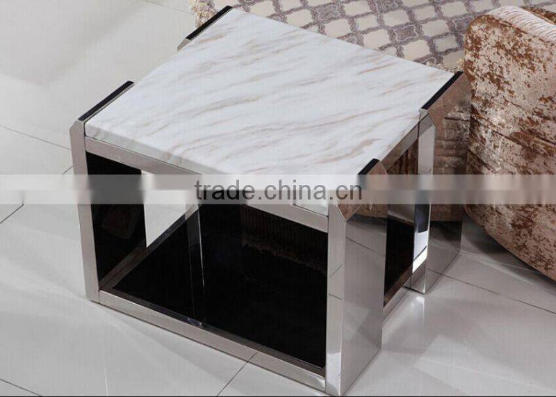 C8025 modern bedside end table stainless steel side table