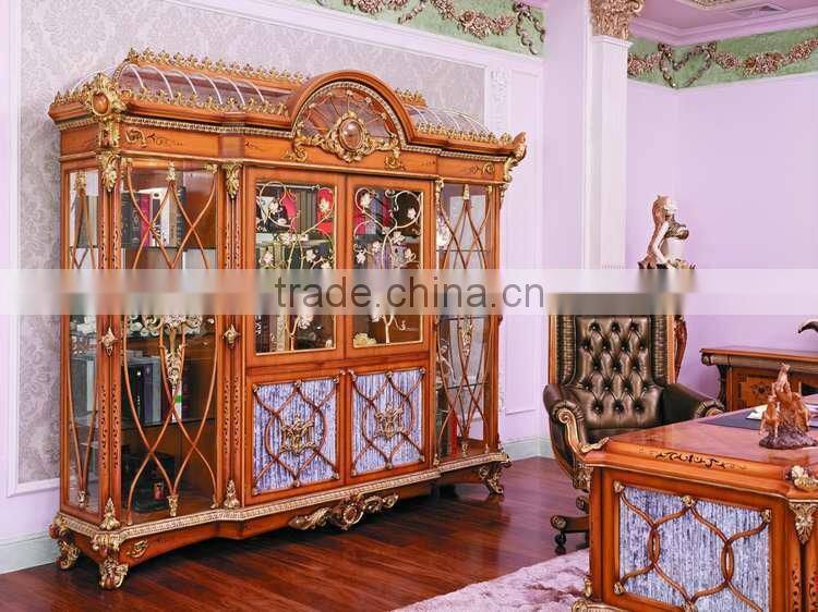 Luxury Office Furniture,Antique Hand Carved Office Desk Furniture,Office Desk Set,Office Desk,Chair,File Cabinet (BF08-0262)