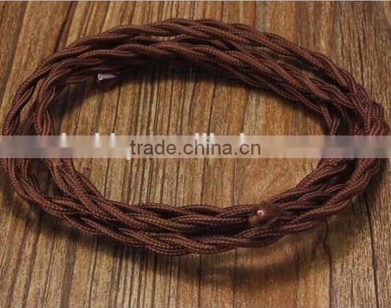 electrical wire fabric weaving cable colorful 2 cord textile braided wire