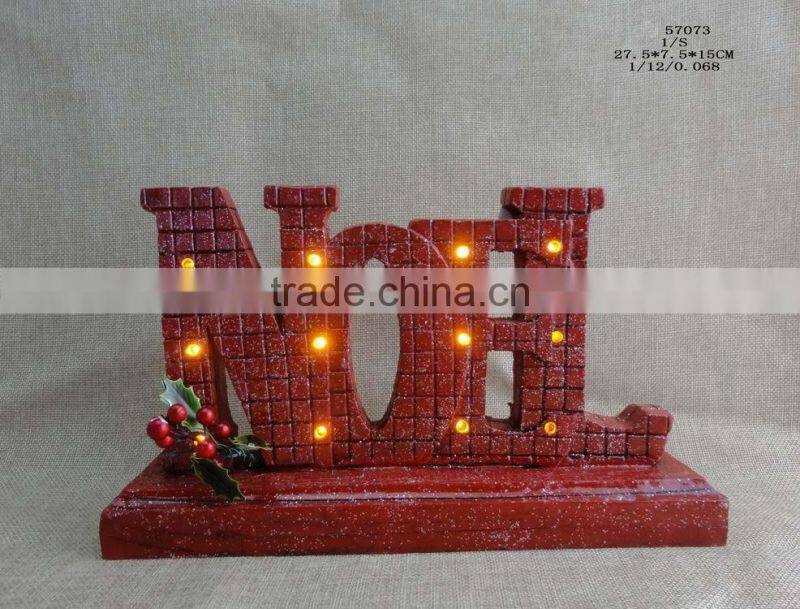 Resin Chritsmas Decoration Led Letter Lights