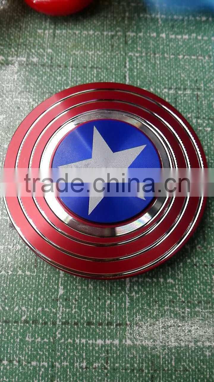 Fingertip gyro hexagonal spiral HandSpinner three-handed six-edged hexagrams diy boat compass luminous brass