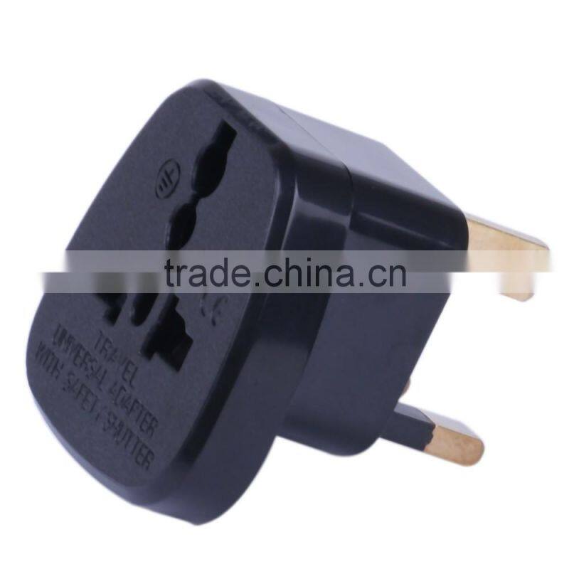 China supplier black uk euro plug adapter