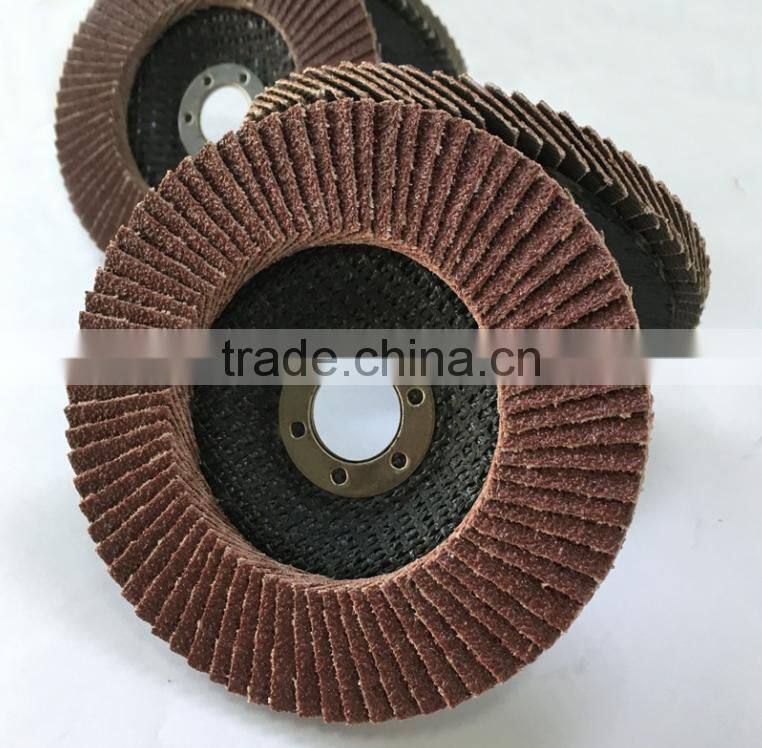 T27 flap disc 115mm 4.5" abrasive aluminum oxide flap disk grinding wheel ,sanding grit40 grit60 grit 80 grit120 4pcs per set